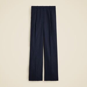 J. Crew Wide-leg Essential pant in linen - Navy 20